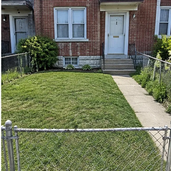 Overgrown Rental Property, lawn after illustrative maintenance